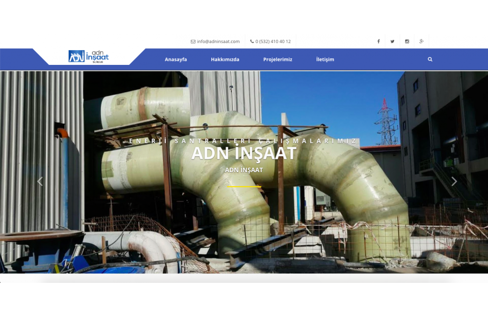 ADN İnşaat & CTP Boru, Web Programla ekibimiz tarafından 2 iş günü içerisinde teslim edildi. Projemizde PHP, MYSQL, JQUERY, JAVASCRİPT, CSS3, HTML5 gibi ya