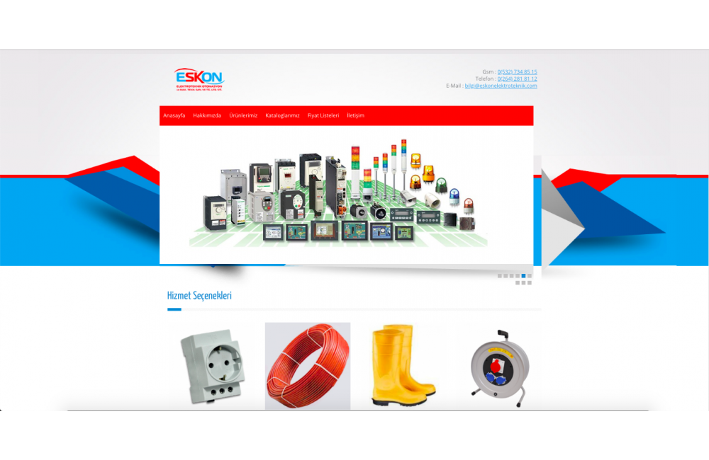 ESKON Elektroteknik, Web Programla ekibimiz tarafından 3 iş günü içerisinde teslim edildi. Projemizde PHP, MYSQL, JQUERY, JAVASCRİPT, CSS3, HTML5 gibi