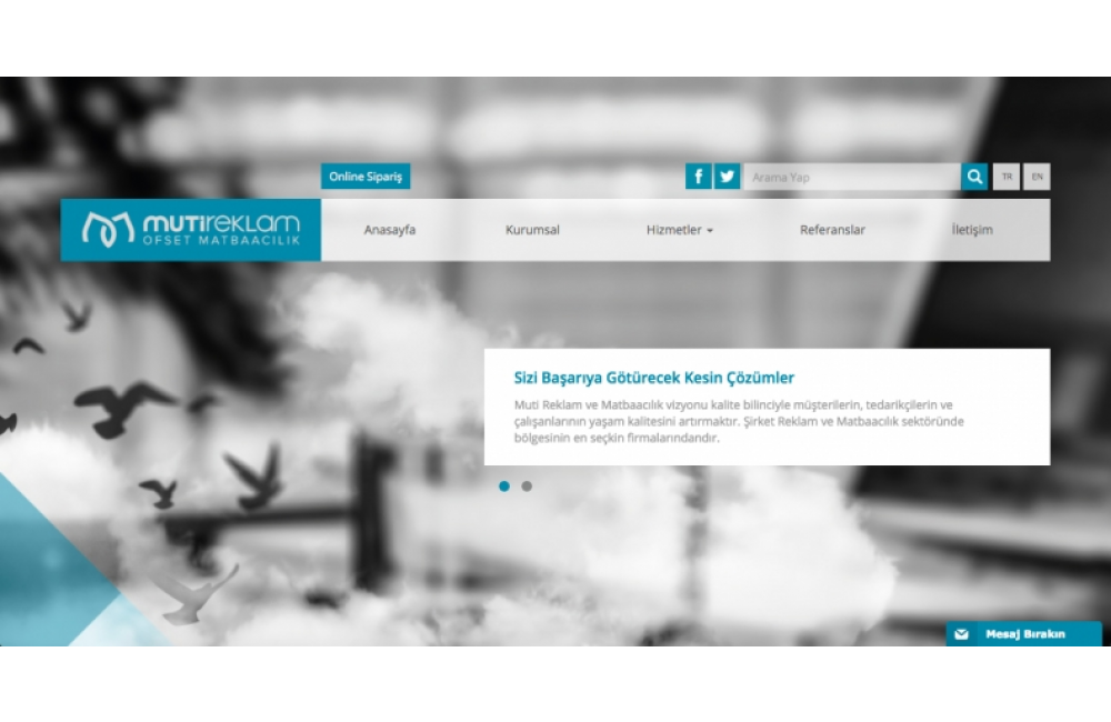 Muti Reklam & Matbaacılık Grafik ve Web Programla ekibimiz tarafından 2 iş günü içerisinde teslim edildi. Projemizde PHP, MYSQL, JQUERY, JAVASCRİPT, CSS3, 